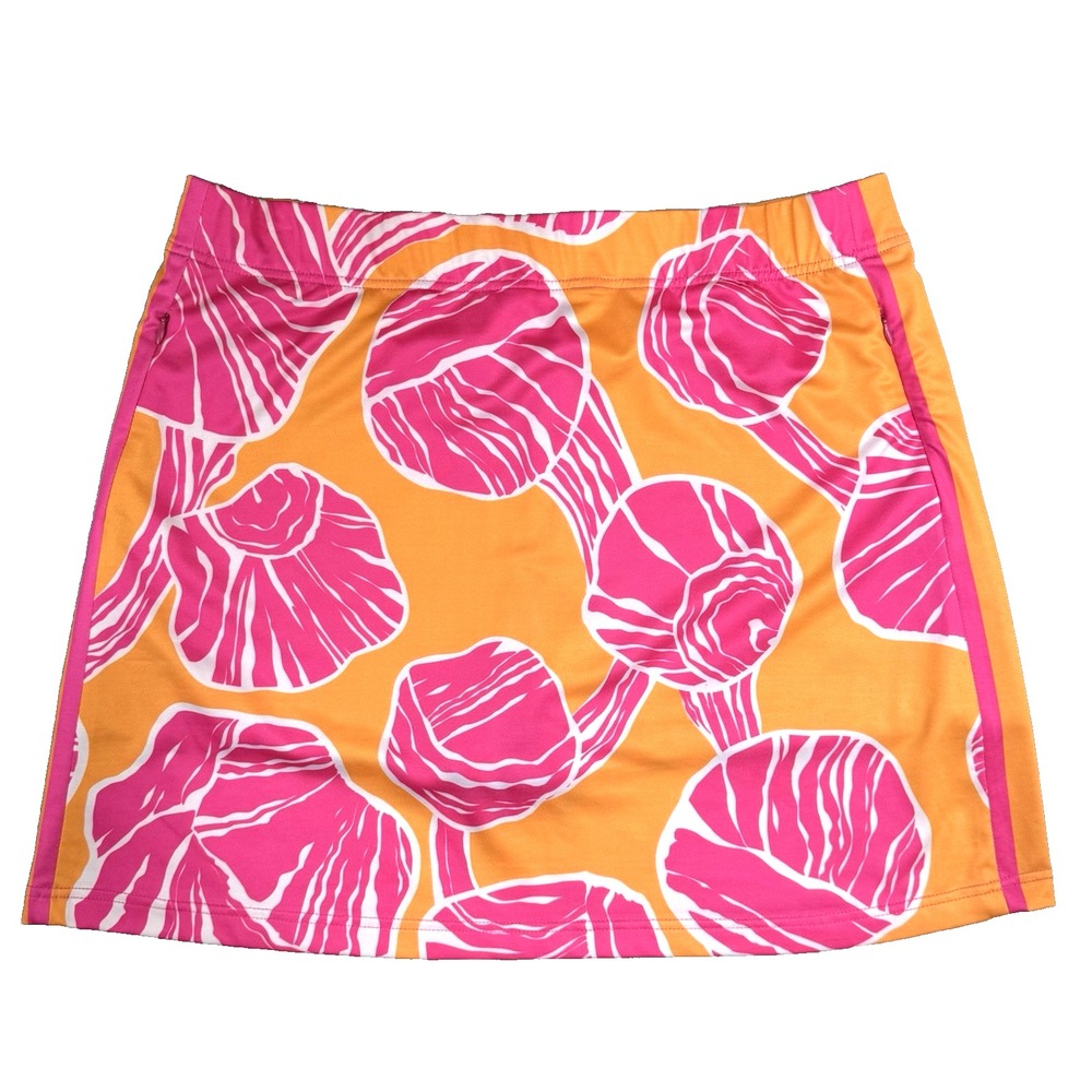 Gretchen Scott Mini Skirt Skort Womens XL Skippy Pink Preppy Resort Golf Beach